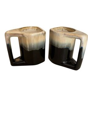 Vintage MCM Rodolpho Padilla Style Drip Glaze Pottery Mug 2 cups